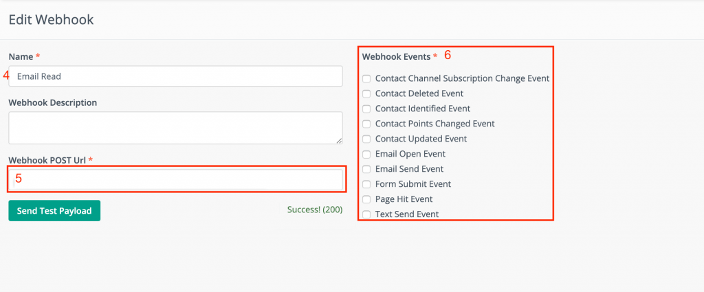 Setup a webhook inside Mautic to be sent over to Infusionsoft.