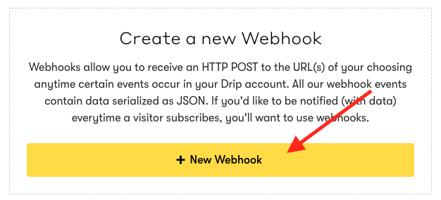 Click “+ New Webhook“.