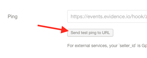 Click “Send test ping to URL“.