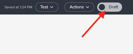 Make sure to change your webhook from “Draft” to “Ready” by clicking the “Draft” button.