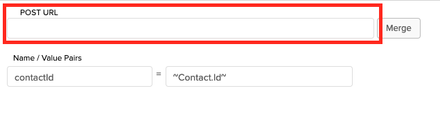 Double-click the HTTP post to configure it. Then paste the Evidence webhook URL that you created earlier into the “Post URL” field.