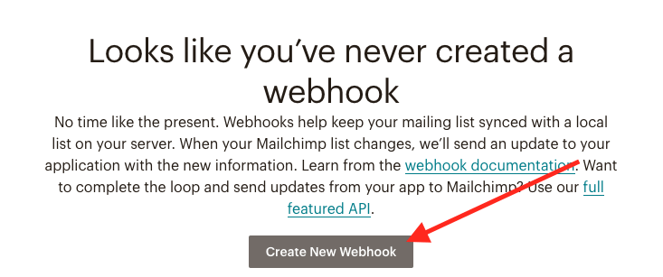 Click the create new webhook button.