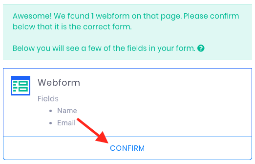 Click Confirm.