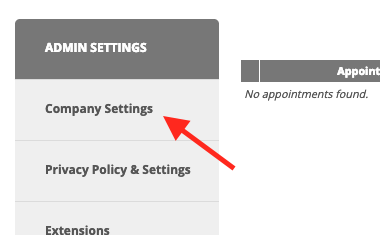 Then find and click “Company Settings“.