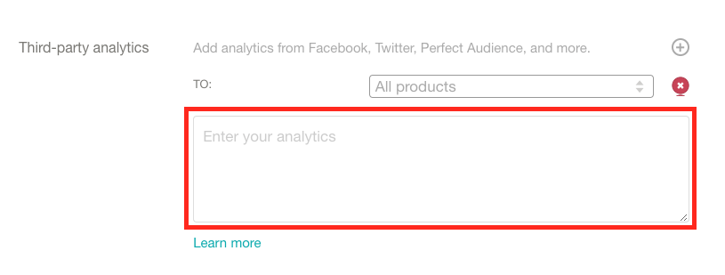 Paste the Evidence pixel that you created in Step 1 in the box.