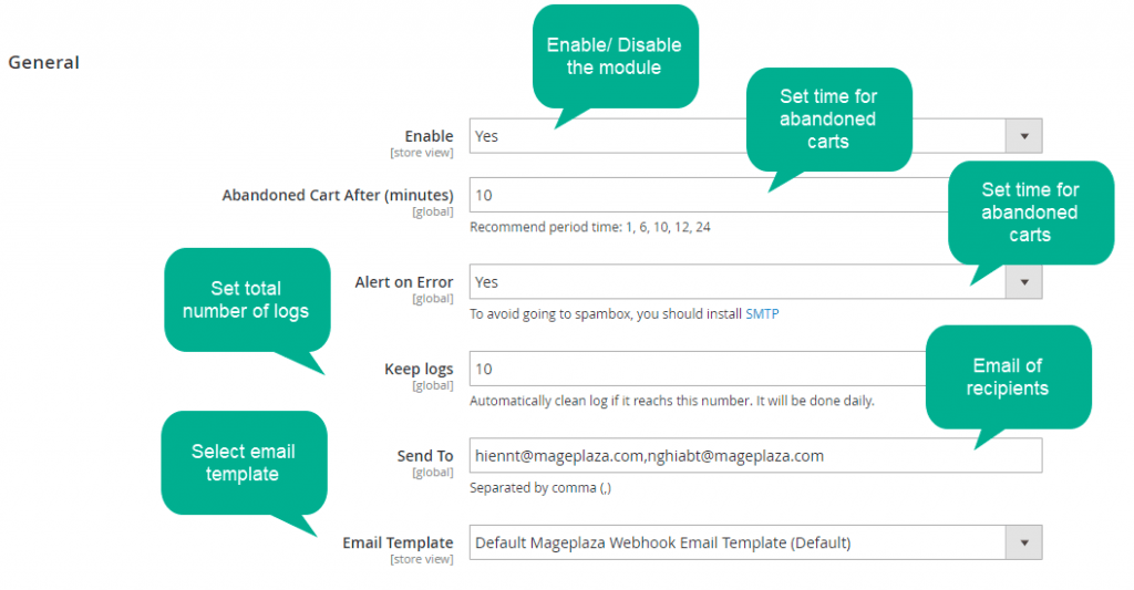 Configure the webhook.