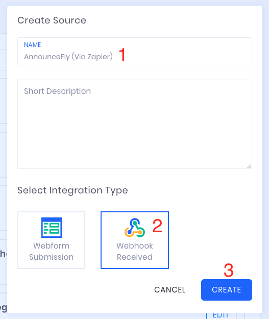 Source configuration.