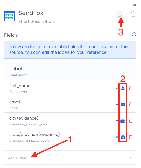 Source configuration.