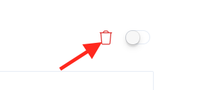 7. Click the red garbage can icon.