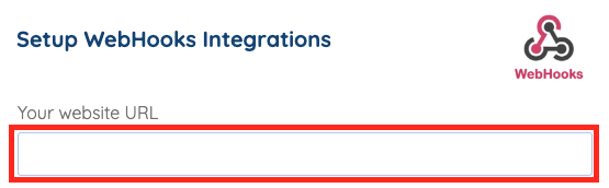 Paste the Evidence Webhook URL you created in Step 1 into the Your website URL box. 