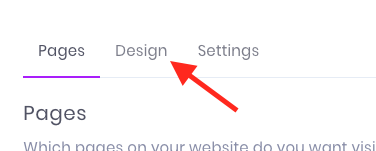 Now click the Design tab.