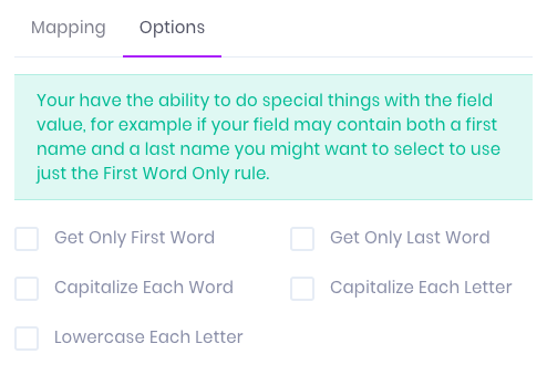 options settings