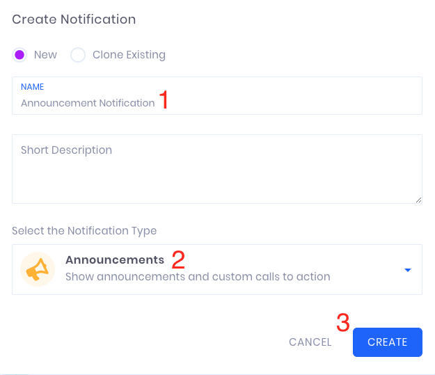 announcement settings