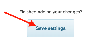 save settings