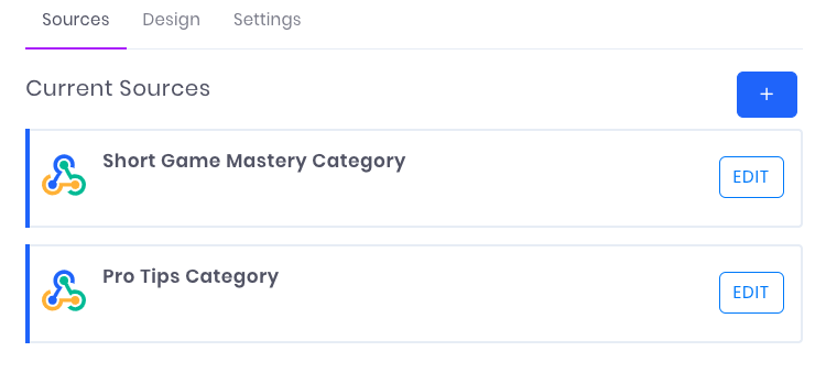 In this example, I have a notification that I want to display on a blog home page, that showcases other customers purchasing subscribing to the newsletter. The problem is, I have a separate source for each category on my blog. (Multiple Sources)