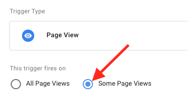 click some page views radio button