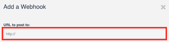 paste evidence webhook url in the url box