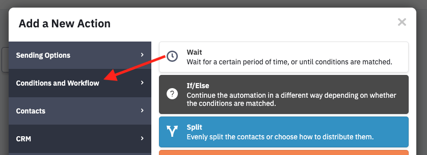 conditions and workflow